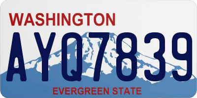 WA license plate AYQ7839
