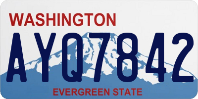 WA license plate AYQ7842