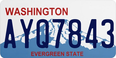 WA license plate AYQ7843