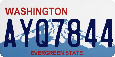 WA license plate AYQ7844