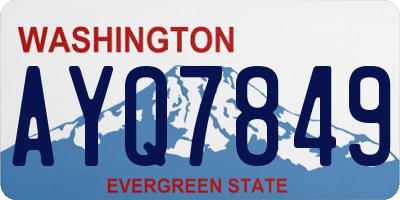 WA license plate AYQ7849