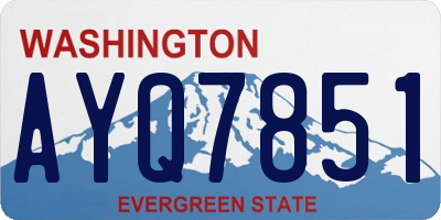 WA license plate AYQ7851