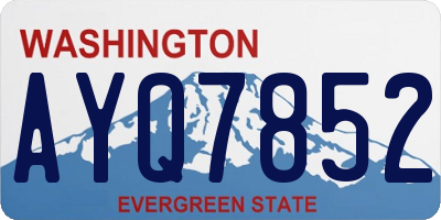 WA license plate AYQ7852