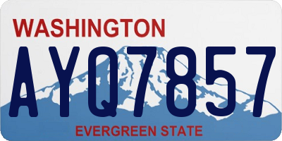 WA license plate AYQ7857