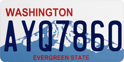 WA license plate AYQ7860
