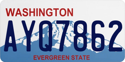 WA license plate AYQ7862