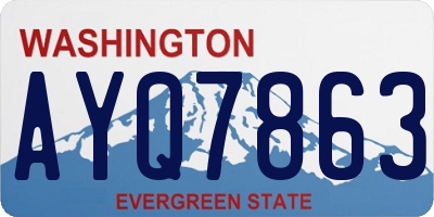 WA license plate AYQ7863