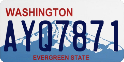WA license plate AYQ7871