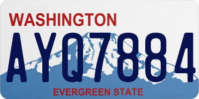 WA license plate AYQ7884