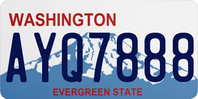 WA license plate AYQ7888
