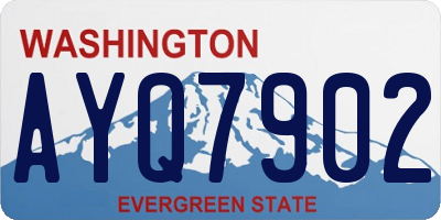 WA license plate AYQ7902