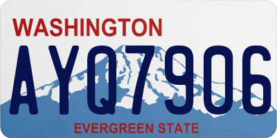 WA license plate AYQ7906