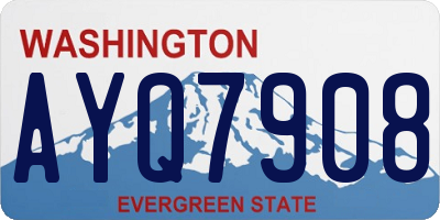 WA license plate AYQ7908