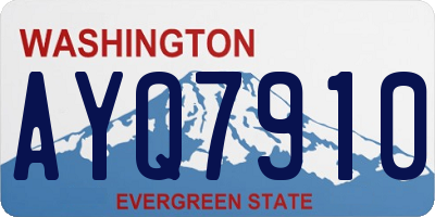 WA license plate AYQ7910