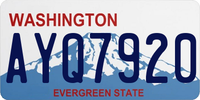 WA license plate AYQ7920