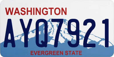 WA license plate AYQ7921