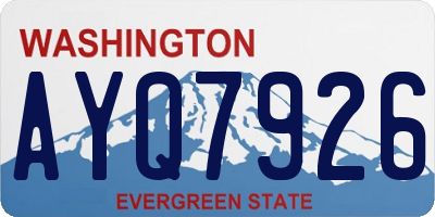 WA license plate AYQ7926