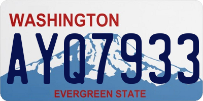 WA license plate AYQ7933