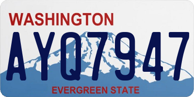 WA license plate AYQ7947
