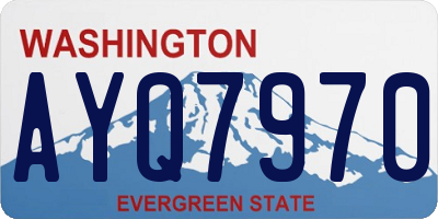 WA license plate AYQ7970