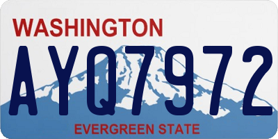 WA license plate AYQ7972
