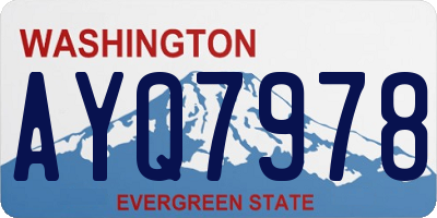 WA license plate AYQ7978