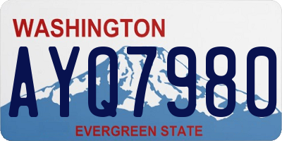 WA license plate AYQ7980