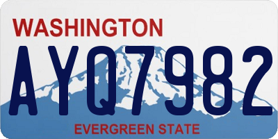 WA license plate AYQ7982