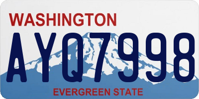 WA license plate AYQ7998