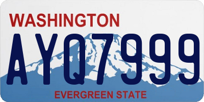 WA license plate AYQ7999