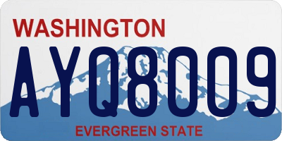 WA license plate AYQ8009