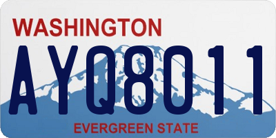 WA license plate AYQ8011