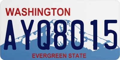 WA license plate AYQ8015