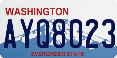 WA license plate AYQ8023