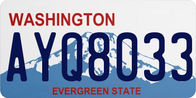 WA license plate AYQ8033