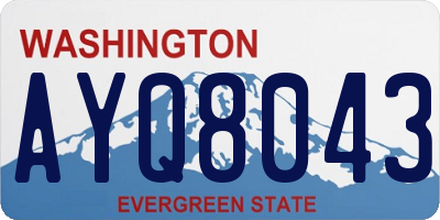WA license plate AYQ8043