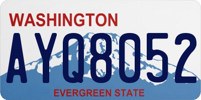 WA license plate AYQ8052