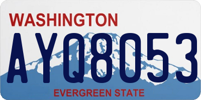WA license plate AYQ8053