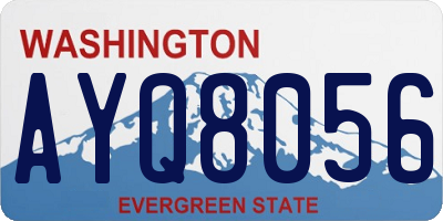 WA license plate AYQ8056