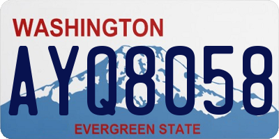 WA license plate AYQ8058