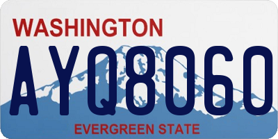 WA license plate AYQ8060