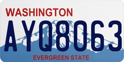 WA license plate AYQ8063