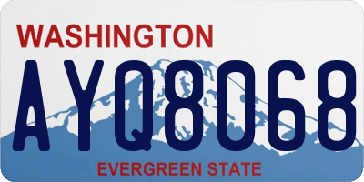 WA license plate AYQ8068