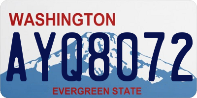 WA license plate AYQ8072