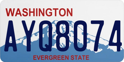 WA license plate AYQ8074