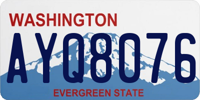 WA license plate AYQ8076