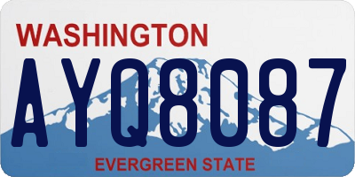 WA license plate AYQ8087
