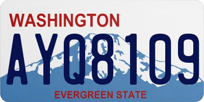 WA license plate AYQ8109