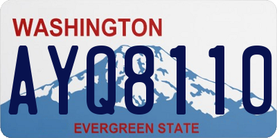 WA license plate AYQ8110