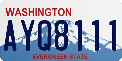 WA license plate AYQ8111